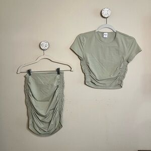 ARITZIA TNA Chill Malibu Cropped Tee and Skirt Set - NWT